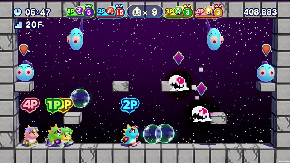 https://selectbutton.com/assets/img/screenshots/bubble-bobble-4-friends-the-baron-is-back-review-screens-1.jpg